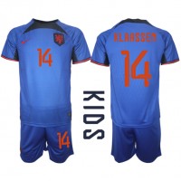 Camisa de time de futebol Holanda Davy Klaassen #14 Replicas 2º Equipamento Infantil Mundo 2022 Manga Curta (+ Calças curtas)